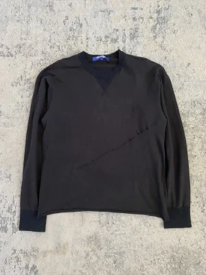 Junya Watanabe AW02 Scar Stitch Back Cross Sweatshirt S 19.5x25