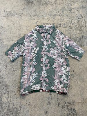 Final Home - Vintage Hawaiian Aloha Floral Shirt 20.5x25.5