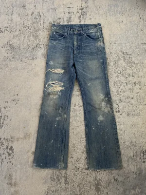 Backlash - Cowhide Repair Oil Stained Painter Bootcut Jean