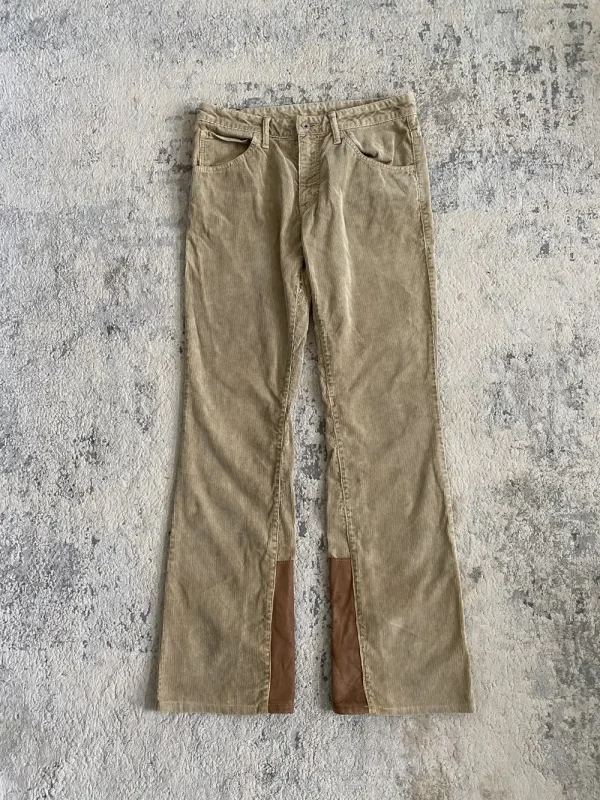 Backlash - Corduroy Leather Hem Bootcut Jeans 31x33
