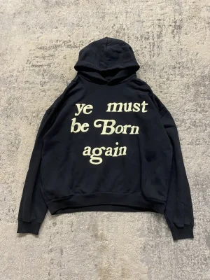 Cactus Plant Fear Market - Ye Must Be Born Again Oversized Hoodie Black 31x30