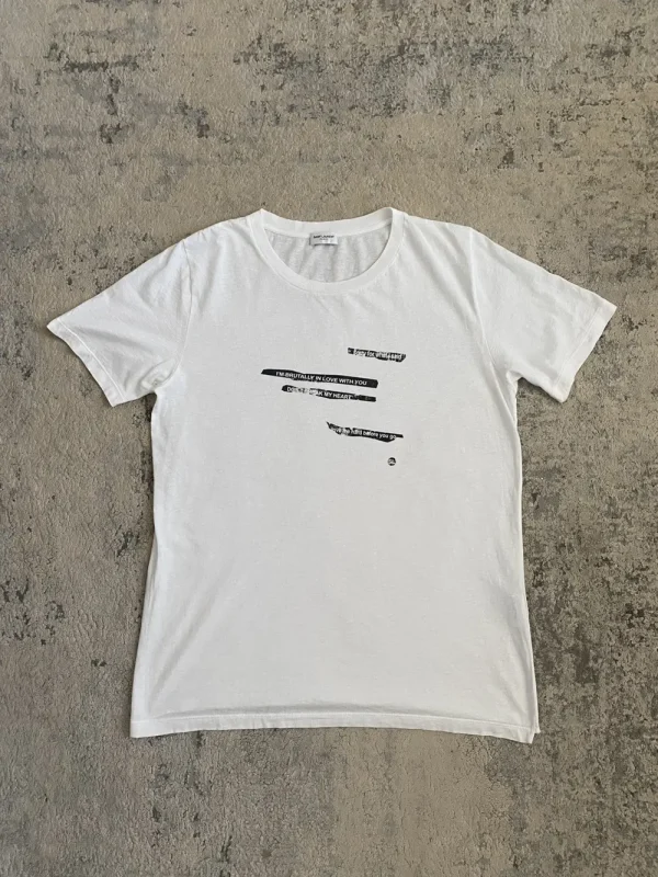 Saint Laurent - AW18 Poem Tee (XL) 23x29