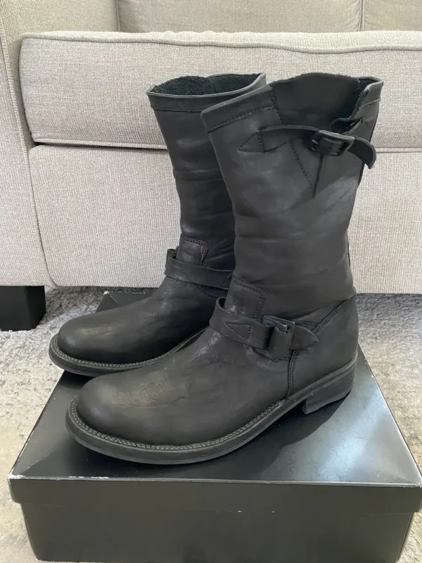 Backlash - Black Leather Engineer Boots 9.5US Mens