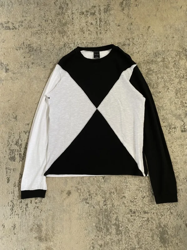 Number (N)ine - SS04 Diagonal Color Blocked Long Sleeve