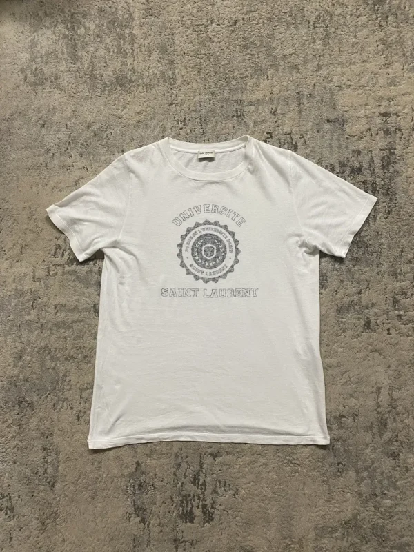 SS17 Runway Saint Laurent Universite Collegiate T Shirt 20x27