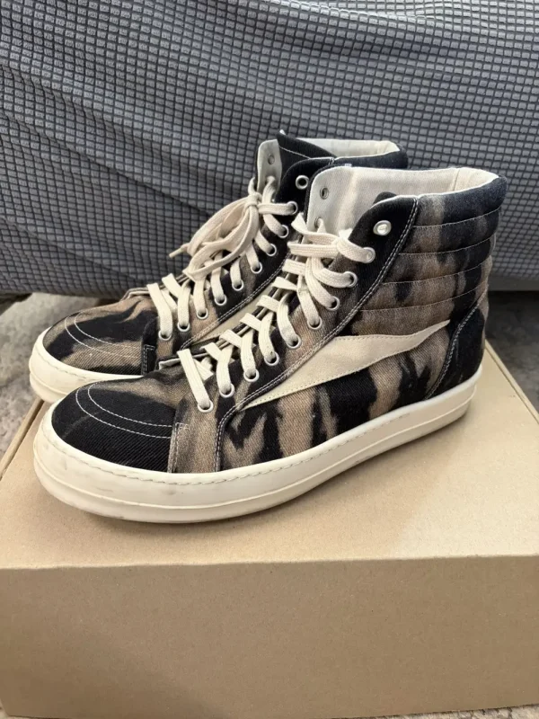 Rick Owens Drkshdw - FW24 Bleached High-top Vintage Sneakers 43EU/10US