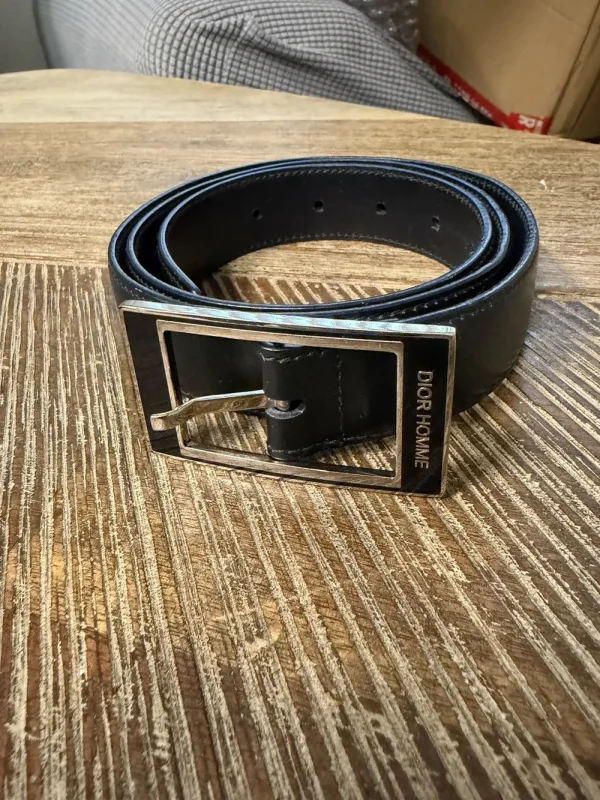 Dior Homme - Black Leather Buckle Belt 31-36