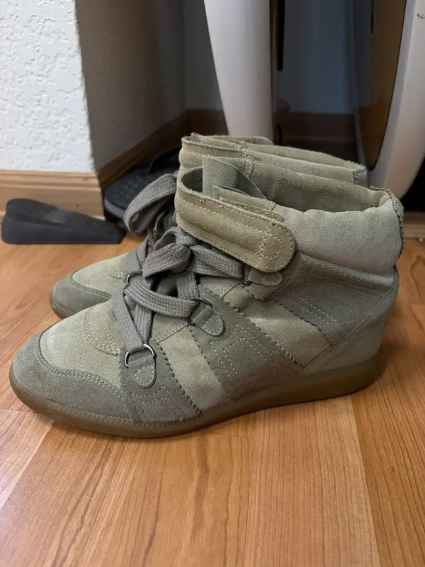 Isabel Marant - Grey Suede Wedge Heel Sneakers 8.5US Womens