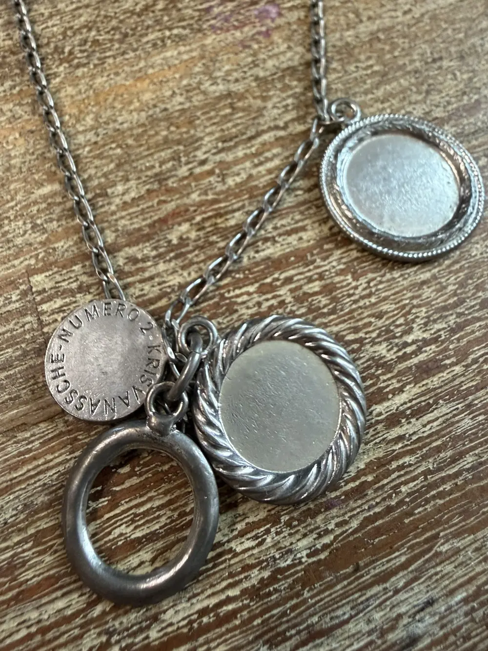 KVA - Medallion Multi Pendant Double Chain Necklace 31" - Image 3