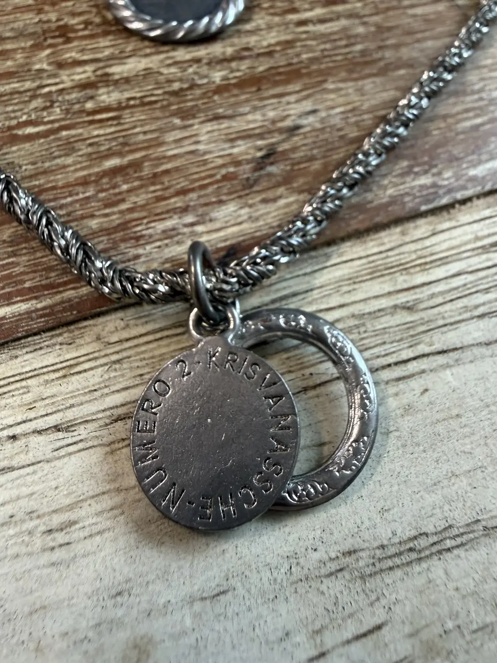 KVA - Medallion Multi Pendant Double Chain Necklace 31" - Image 2