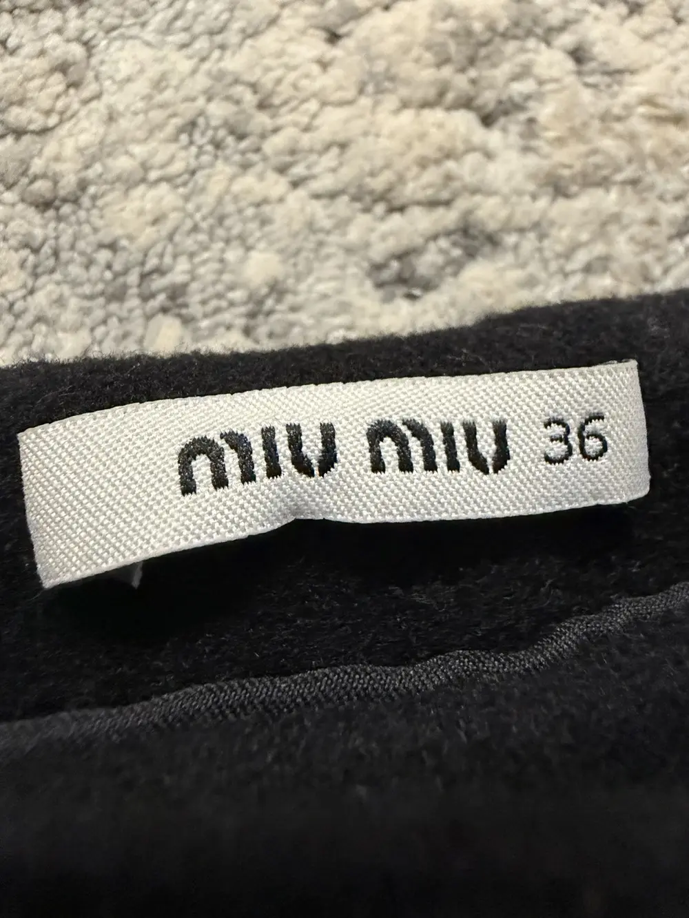 Miu Miu - 90s Wool Mini Skirt 27x13 - Image 3
