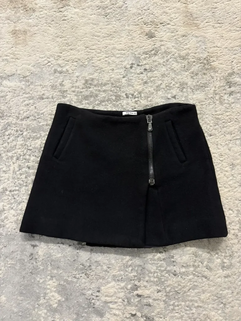 Miu Miu - 90s Wool Mini Skirt 27x13