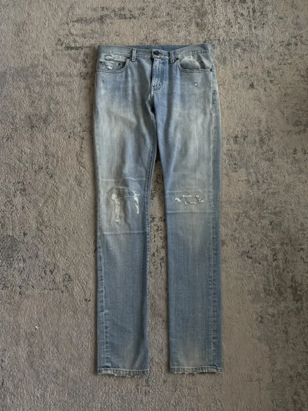 Saint Laurent - 2015 Knee Repair D02 Lightwash Jeans 32x34.5
