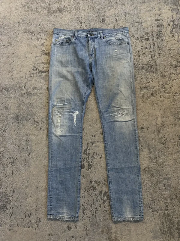 Saint Laurent - 2015 Knee Repair D02 Lightwash Jeans 18x34