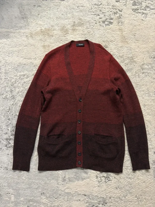Undercover - AW09 Red Gradient Knit Cardigan 18.5x26.5