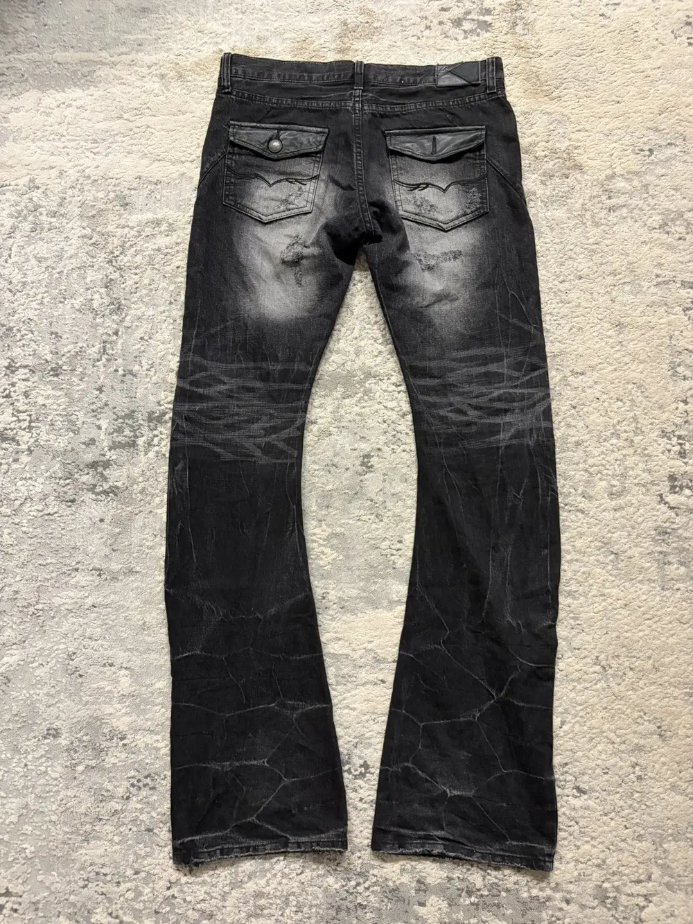 Fuga - Curve Leg Flared Distressed Denim 33x35 - Image 8