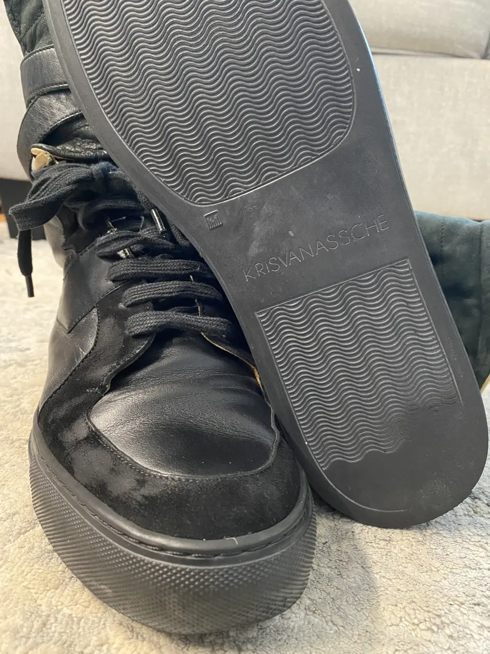 Kris Van Assche - Leather Sneaker Boot Black 10US Men - Image 7