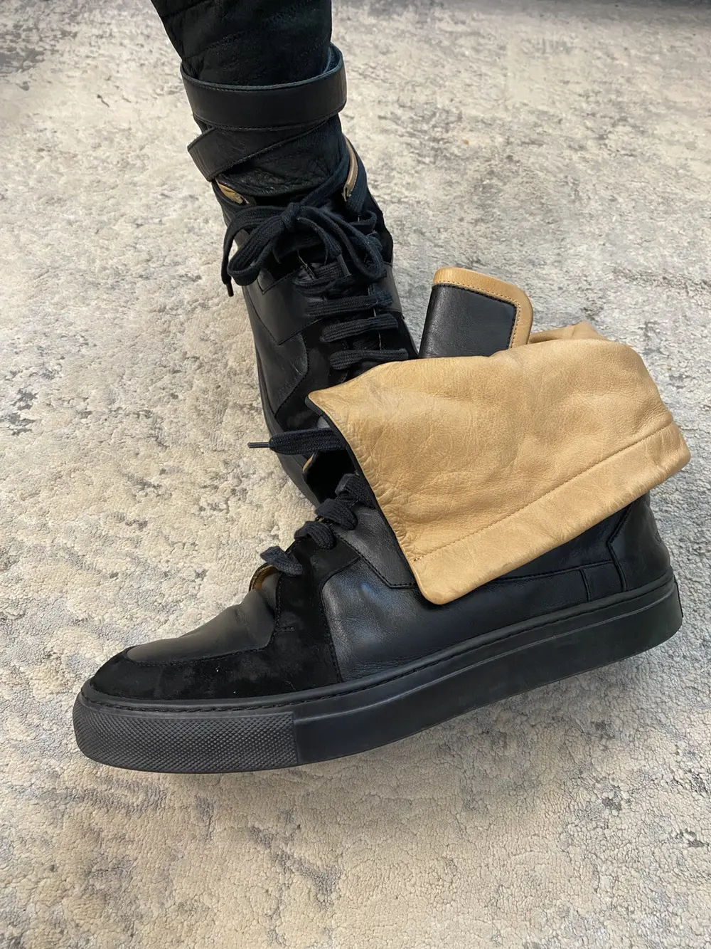 Kris Van Assche - Leather Sneaker Boot Black 10US Men - Image 6