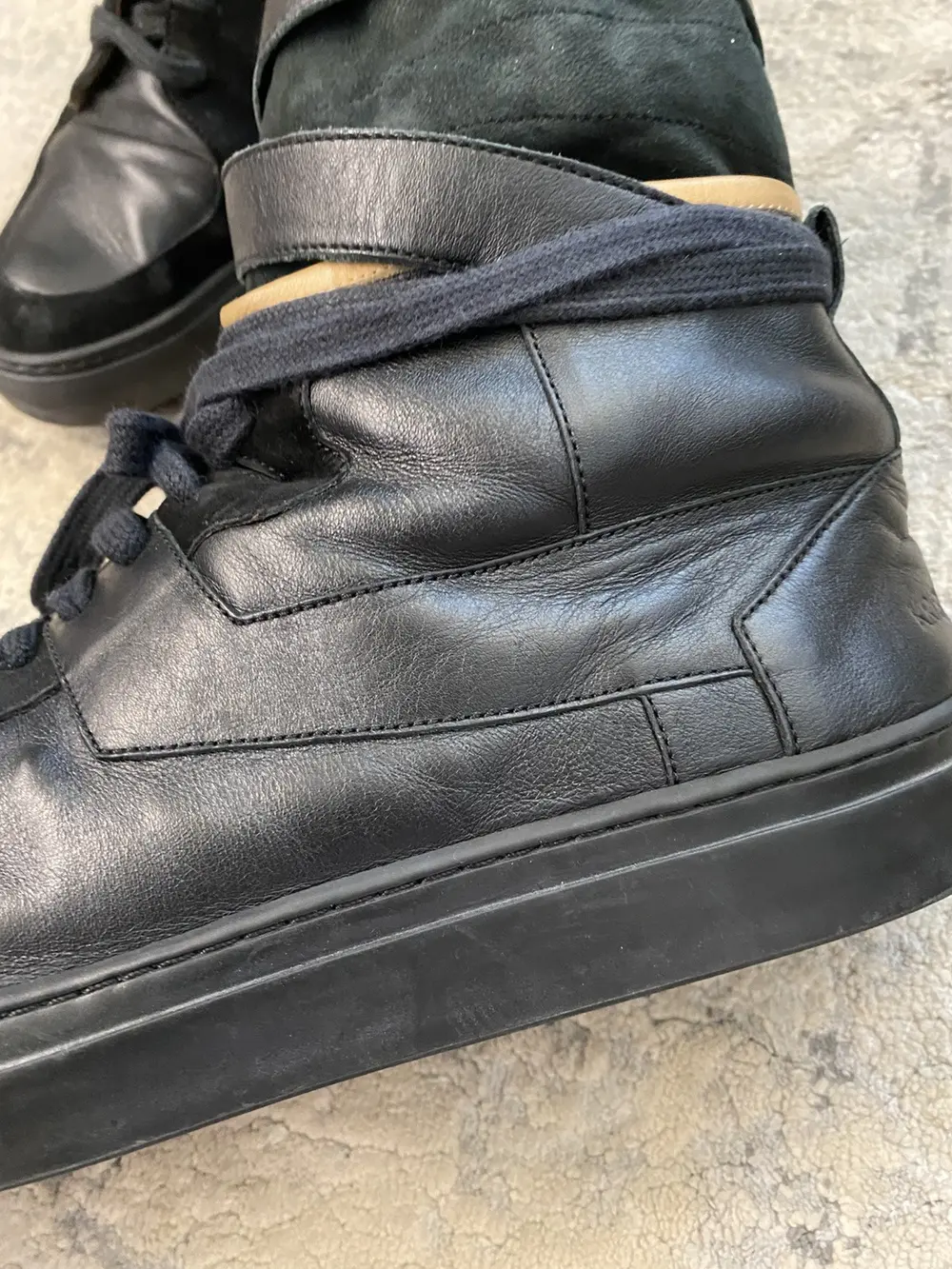 Kris Van Assche - Leather Sneaker Boot Black 10US Men - Image 4