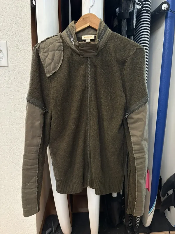 Diesel - Military Paneled Zipper Pocket Longsleeve Knit 19x26.5