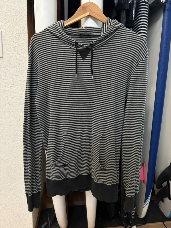 Dior Homme - AW07 Navigate Bee Striped Drawstring Hoodie 18.5x27