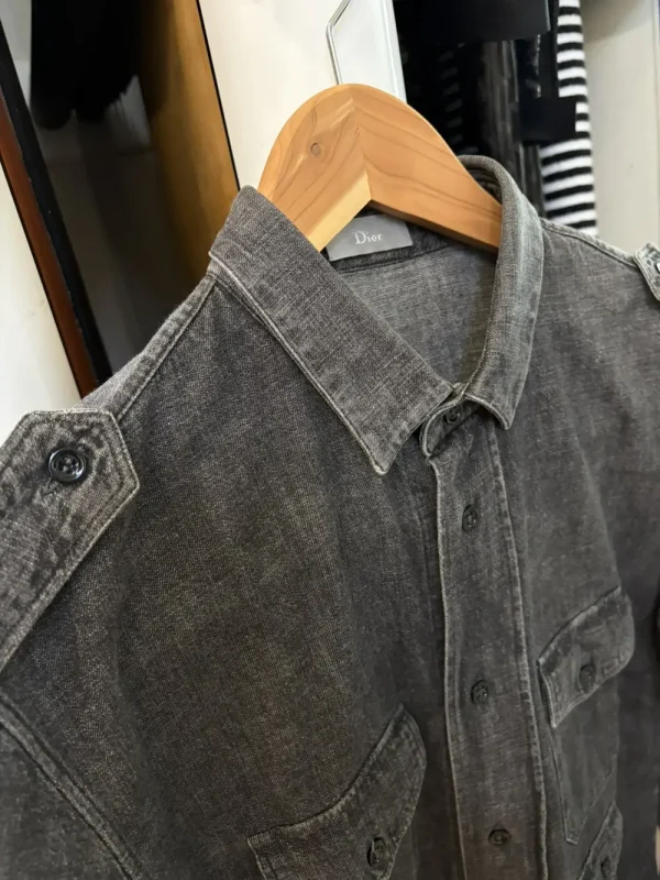 Dior Homme – SS04 Strip Military Button Shirt11