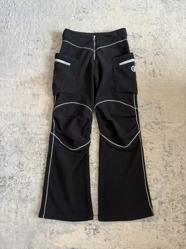 Fotus - Black Fleece Baby Fetus Flared Pants 29x31.5