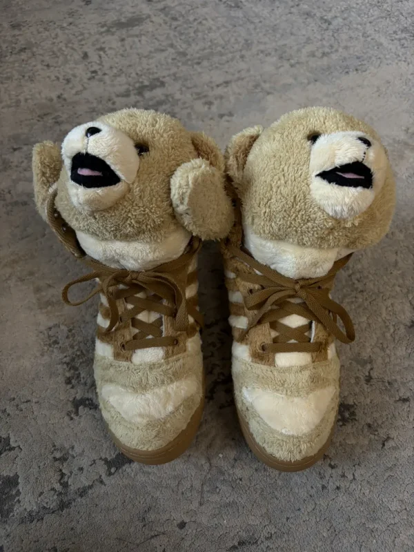 Jeremy Scott x Adidas – SS11 Bear Fuzzy High top Sneakers Gold9