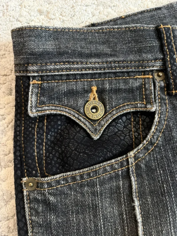 Morgan Homme – Snake Print Pleated Flare Denim8