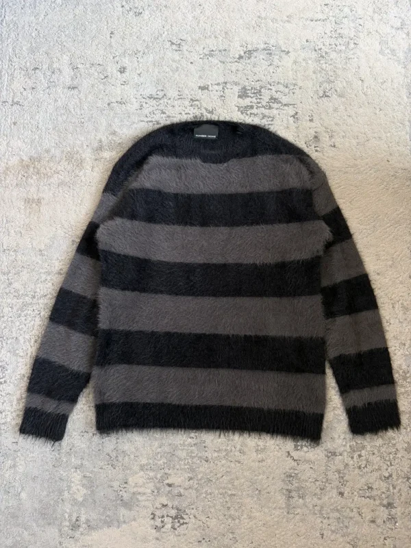 Number (N)ine - Fuzzy Nylon Striped Sweater 21x28