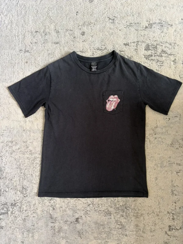 Number (N)ine - Rolling Stones Tongue Shiny Pocket Tee 19x27