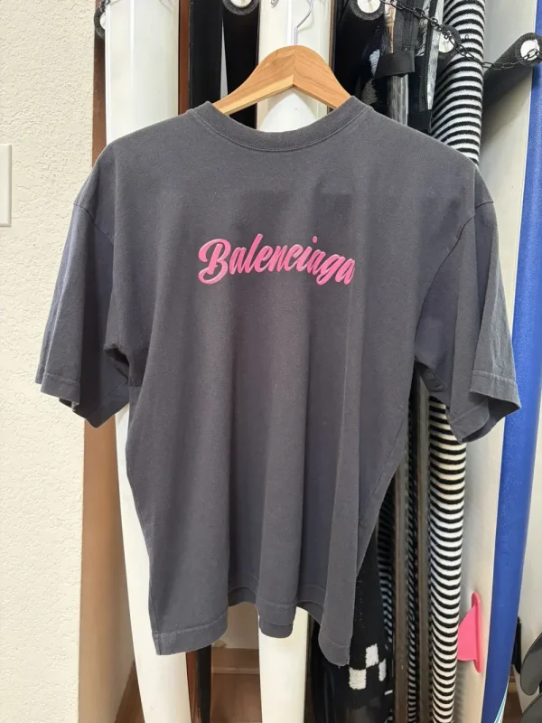 Balenciaga - 2019 Pink Logo T Shirt 21x25