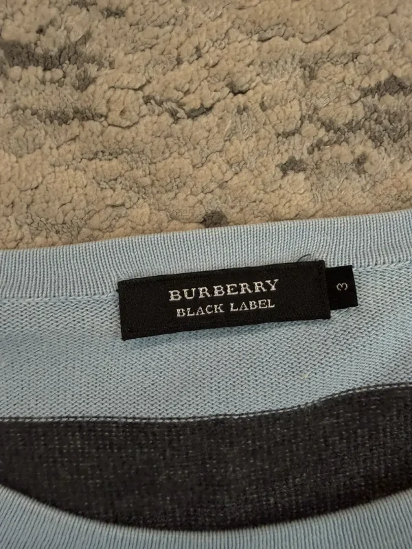 Burberry Black Label – Striped Long Sleeve Knit T Shirt4