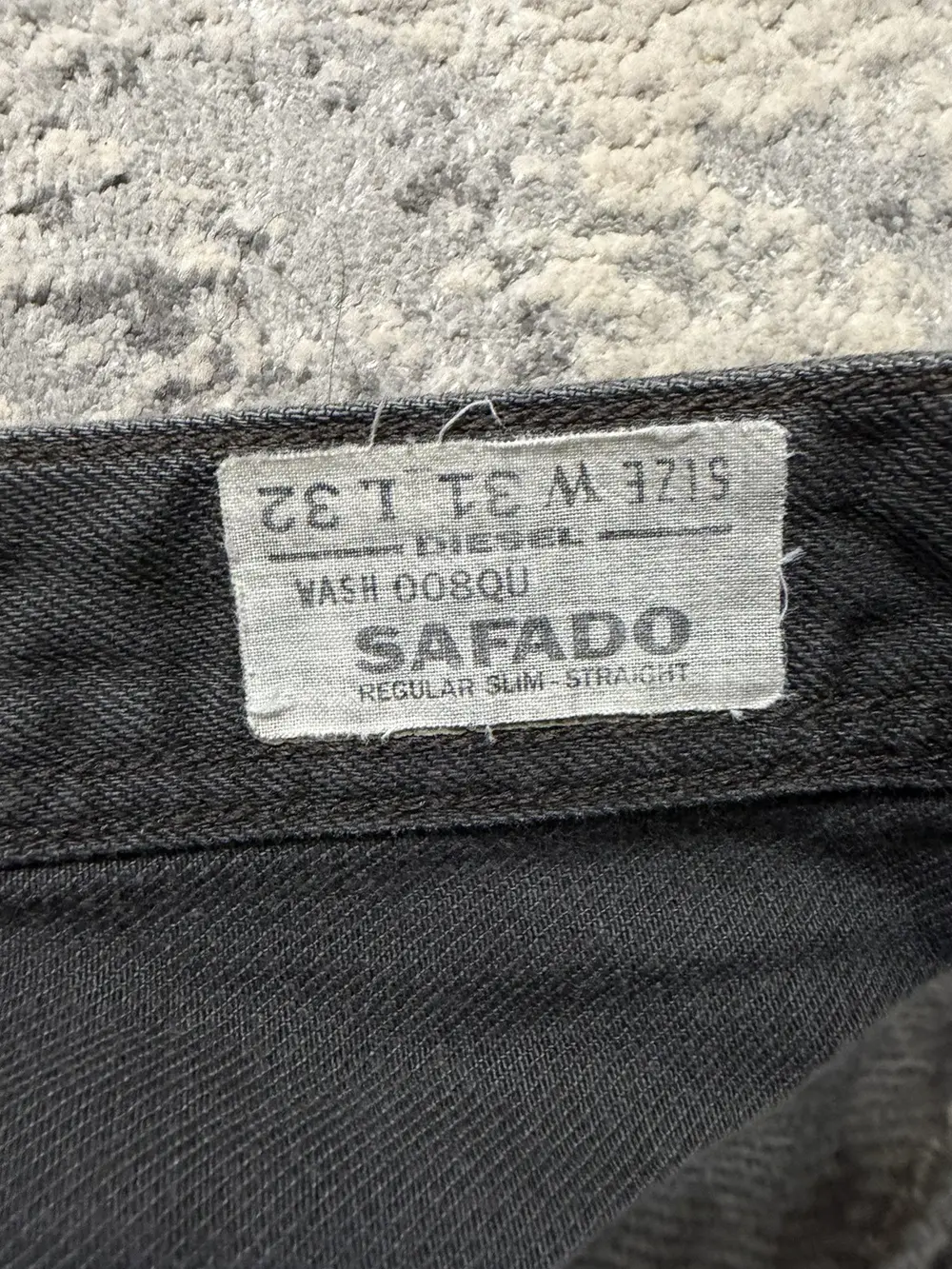 Diesel - Safado Straight Jeans Wash 008QU Grey 33x31.5 - Image 3