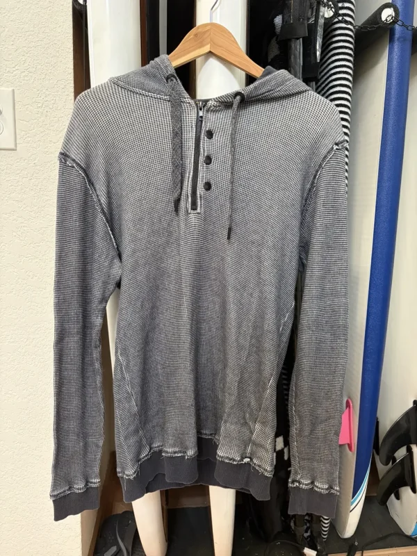 Diesel - Waffle Longsleeve Hoodie Quarter Zip 18x28.5