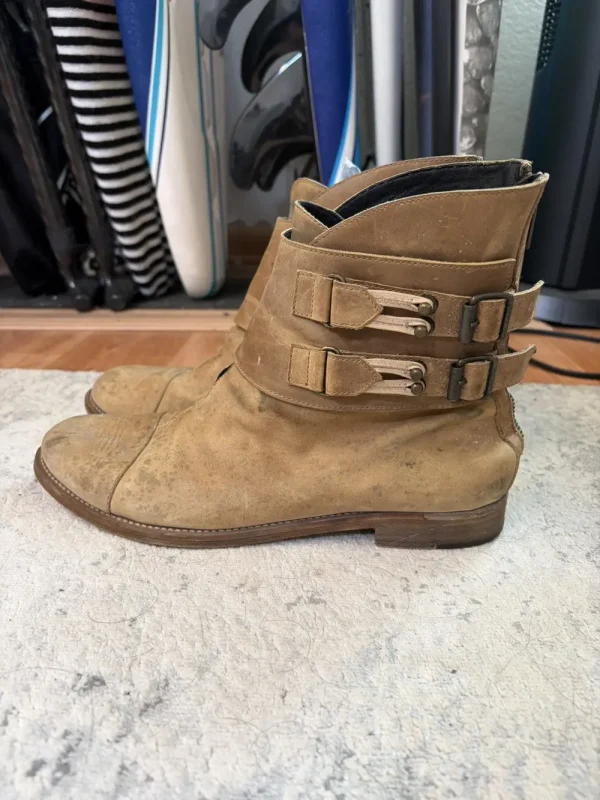 FAD-3 Buckle Back Zip Boots 9 US Men