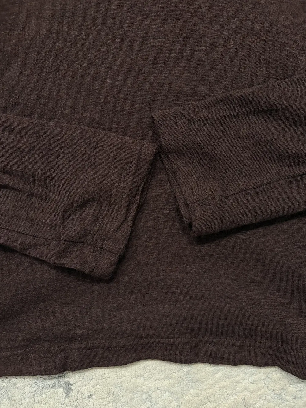 Junya Watanabe AW19 Brown Long Sleeve Tee 20x25 - Image 2