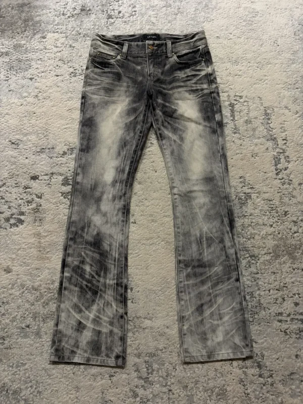 La Gate - Bleach Washed Grey Denim Bootcut Jeans 32x33.5