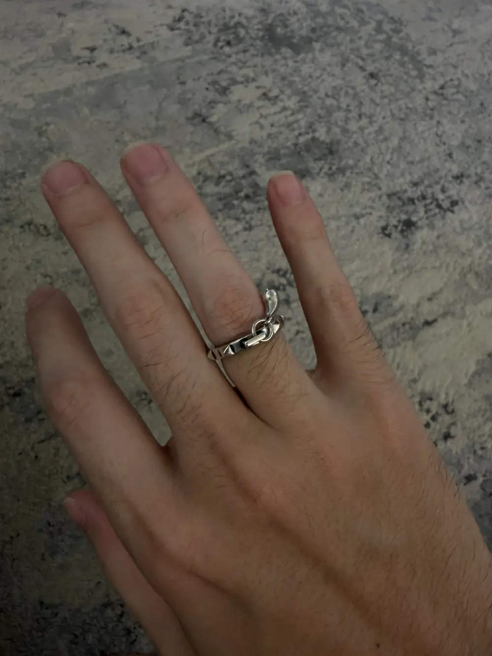 Number (N)ine - Tear Drop Studded Ring 11 - Image 4