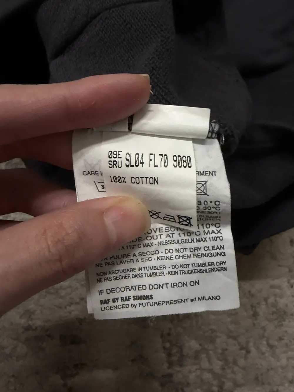 Raf by Raf Simons - Grey Long Hoodie 20x30 - Image 7