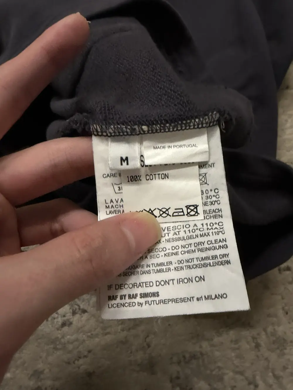 Raf by Raf Simons - Grey Long Hoodie 20x30 - Image 6