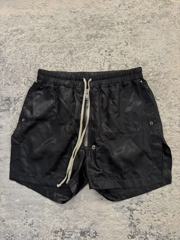 Rick Owens - Mainline FW21 Bela Black Acetate Shorts 30x17
