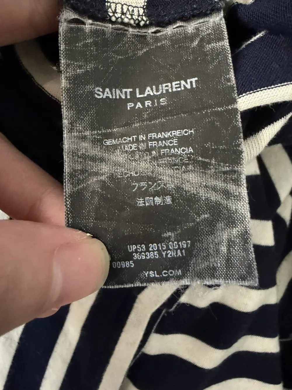 Saint Laurent SS16 Striped Short Sleeve T Shirt 19.5x26 - Image 6