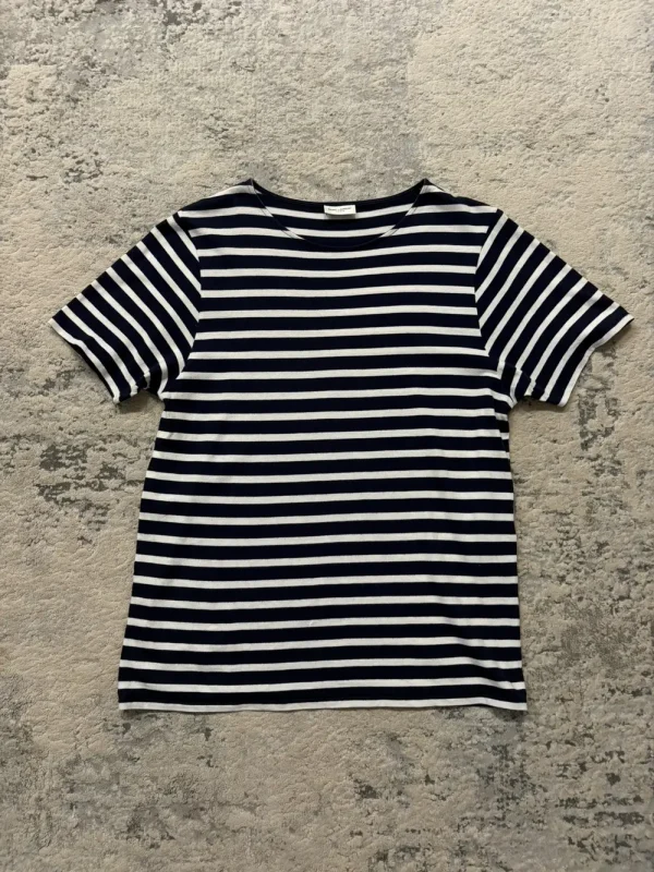 Saint Laurent SS16 Striped Short Sleeve T Shirt 19.5x26