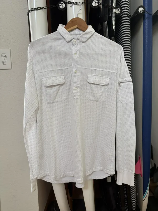 Undercover AW07 Zipper Sleeve Quarter Button Polo 20x29