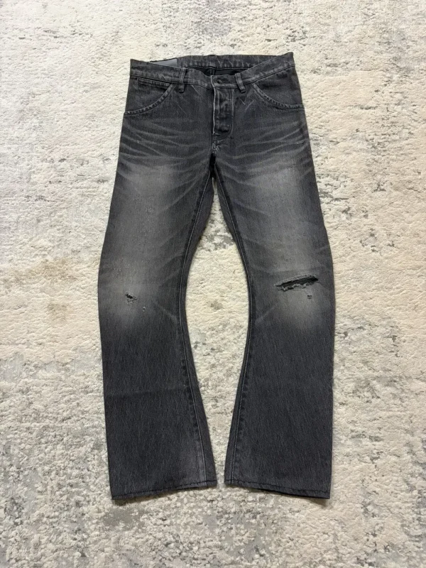 Attachment - Curve Leg Faded Black Denim 30x28