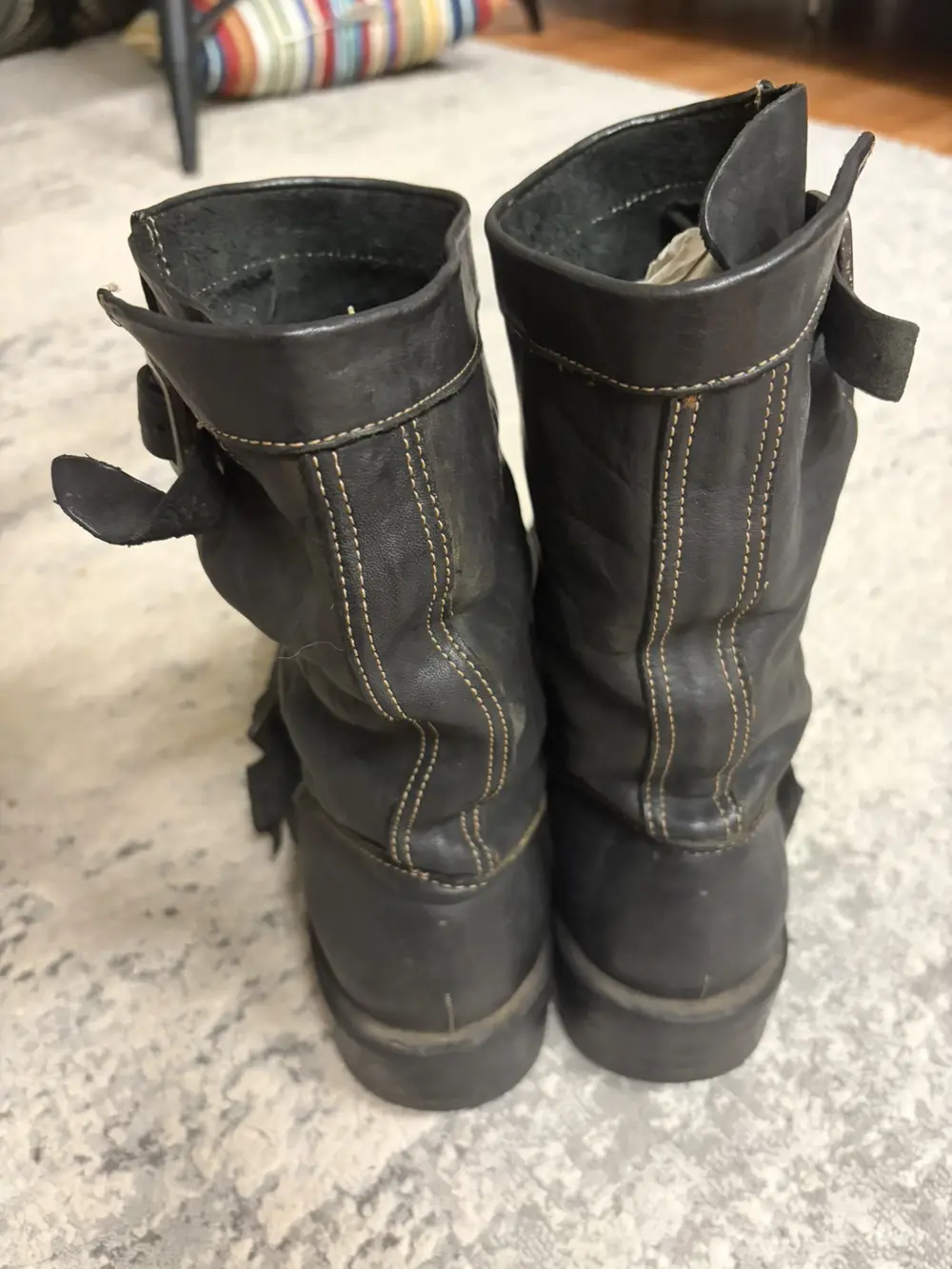 Backlash - Black Leather Engineer Boots 24.5/8US - Image 8