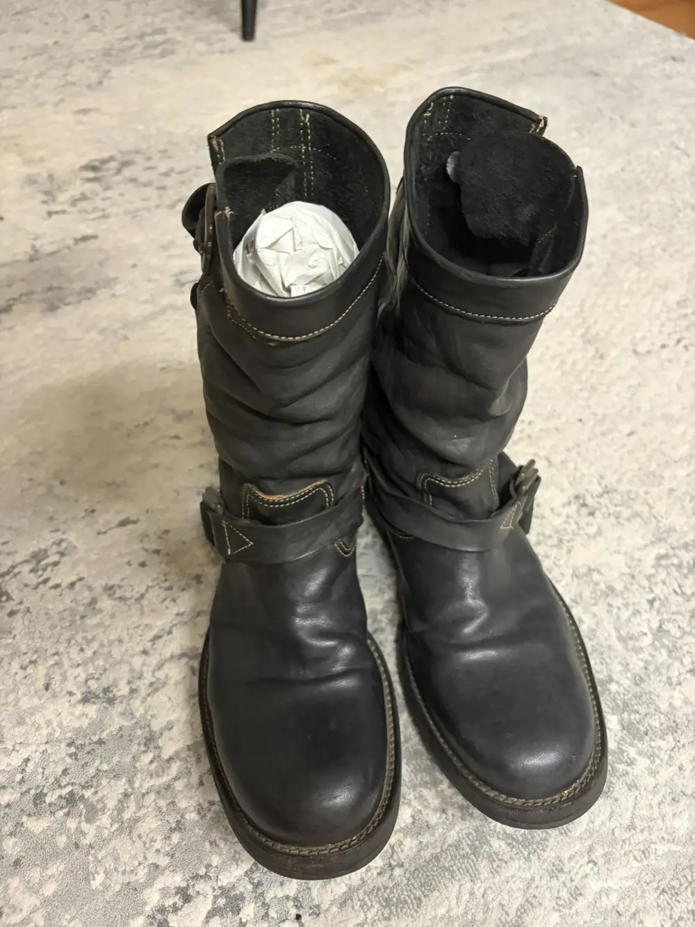 Backlash - Black Leather Engineer Boots 24.5/8US - Image 7