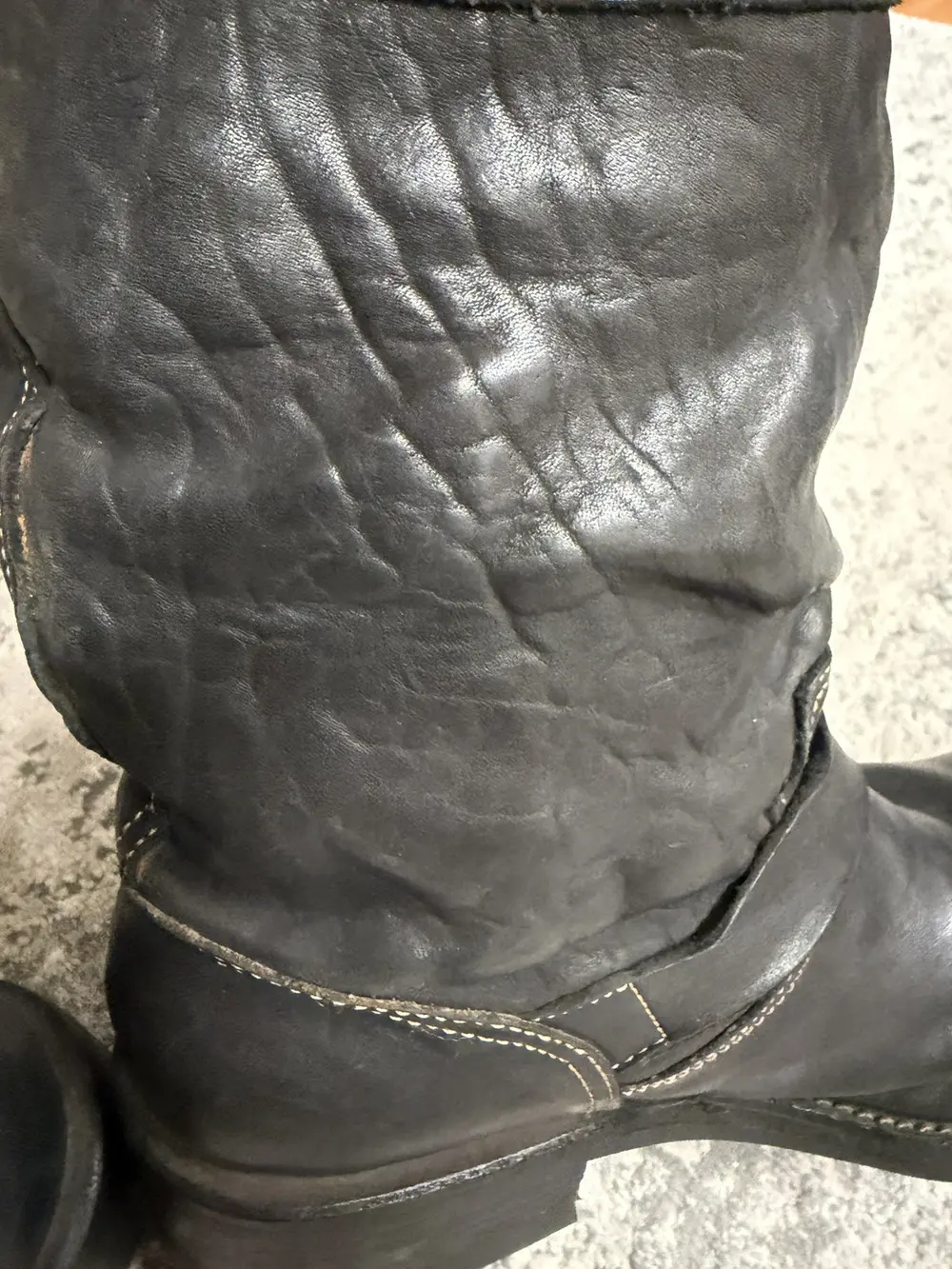 Backlash - Black Leather Engineer Boots 24.5/8US - Image 6