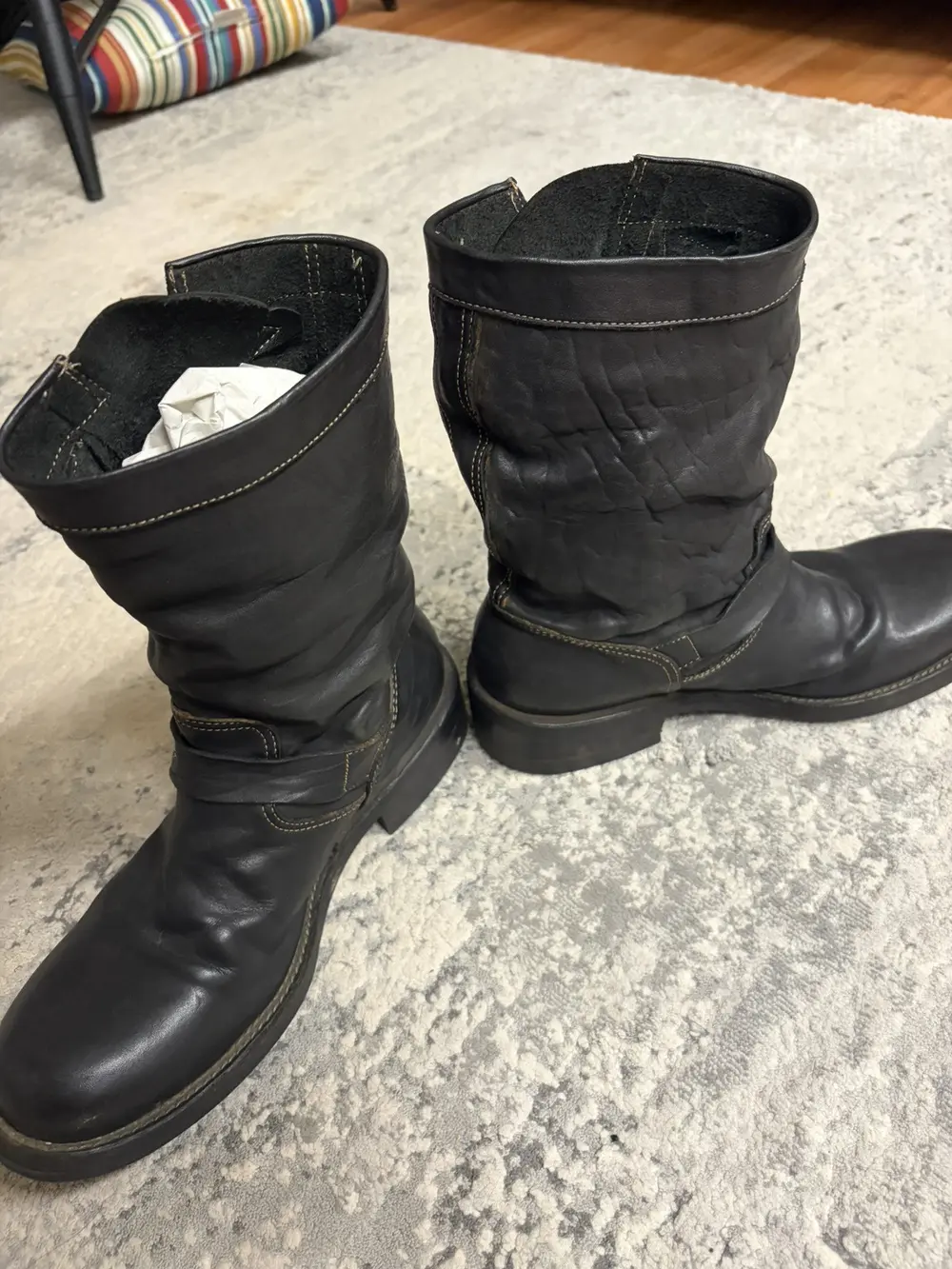 Backlash - Black Leather Engineer Boots 24.5/8US - Image 5
